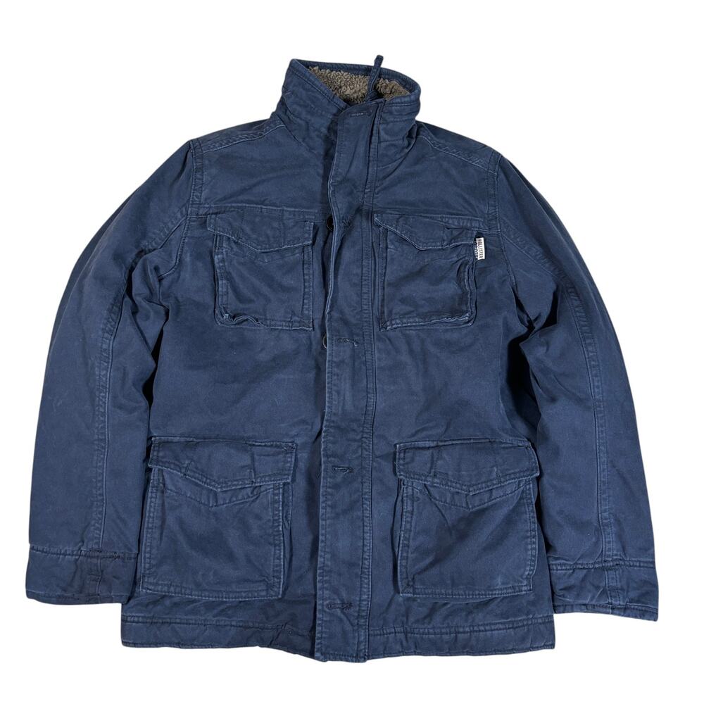 y2k 2000s Hollister sherpa lined heavy coat jacket workwear carhartt style S